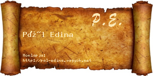 Pál Edina névjegykártya